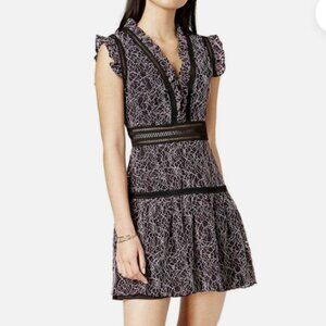 NWT Mare Mare Gopal Ruffled Lace Peekaboo Dress